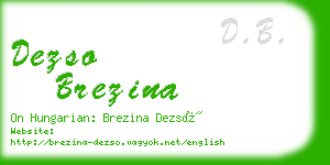 dezso brezina business card